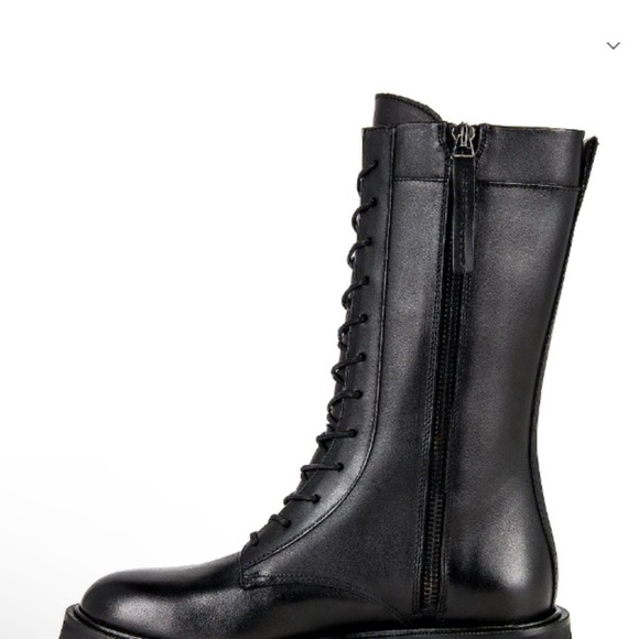 New Lead with Love Black Combat Boots Lita by Ciara Sz 36/6 $398 SOLD OUT!! - Picture 2 of 14
